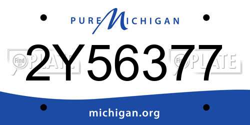 2Y56377 Michigan License Plate