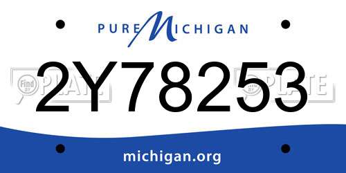 2Y78253 Michigan License Plate