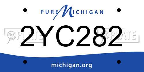 2YC282 Michigan License Plate
