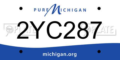 2YC287 Michigan License Plate