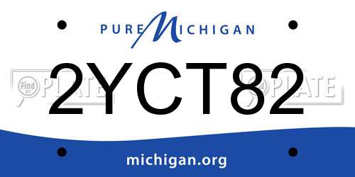 2YCT82 Michigan License Plate