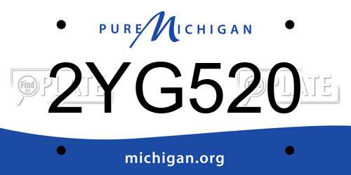 2YG520 Michigan License Plate