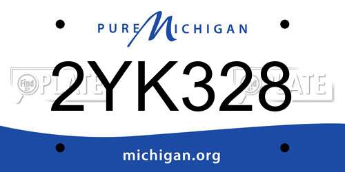 2YK328 Michigan License Plate