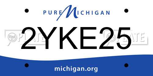 2YKE25 Michigan License Plate
