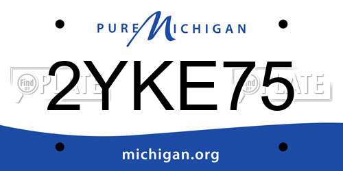 2YKE75 Michigan License Plate