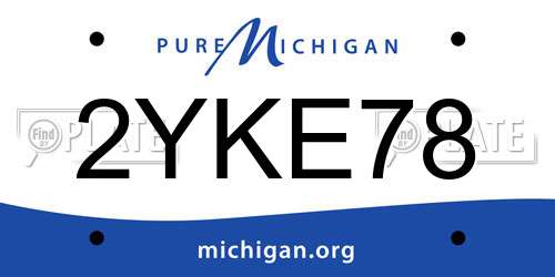 2YKE78 Michigan License Plate