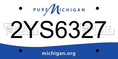 2YS6327 Michigan License Plate