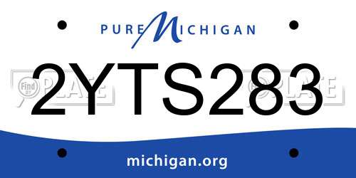 2YTS283 Michigan License Plate