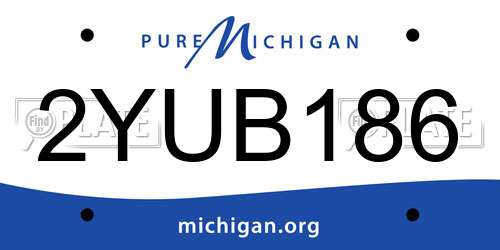 2YUB186 Michigan License Plate