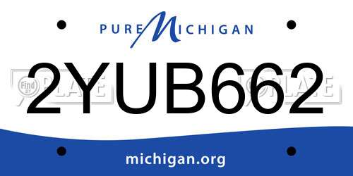 2YUB662 Michigan License Plate