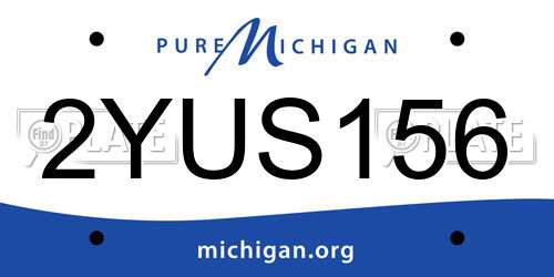 2YUS156 Michigan License Plate