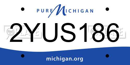 2YUS186 Michigan License Plate