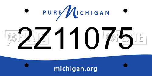 2Z11075 Michigan License Plate