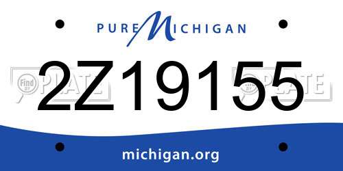 2Z19155 Michigan License Plate