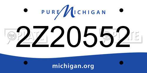 2Z20552 Michigan License Plate
