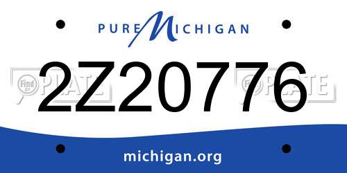 2Z20776 Michigan License Plate