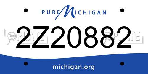 2Z20882 Michigan License Plate