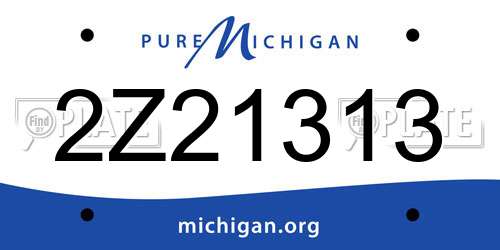2Z21313 Michigan License Plate
