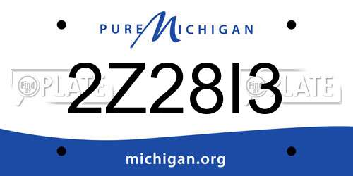 2Z28I3 Michigan License Plate