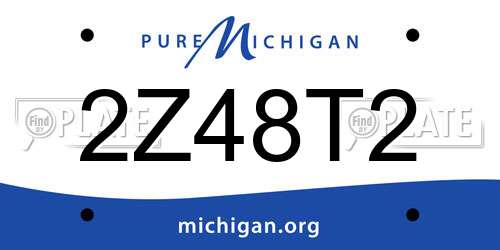 2Z48T2 Michigan License Plate