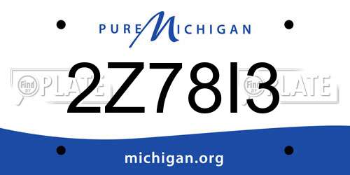 2Z78I3 Michigan License Plate