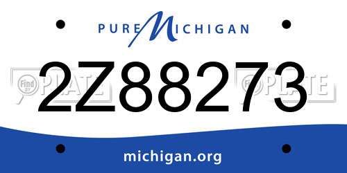 2Z88273 Michigan License Plate