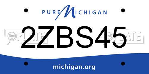 2ZBS45 Michigan License Plate