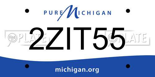 2ZIT55 Michigan License Plate