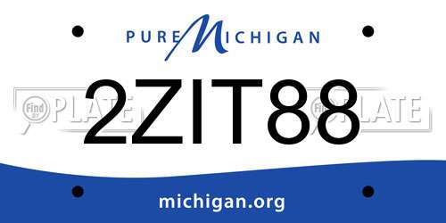 2ZIT88 Michigan License Plate