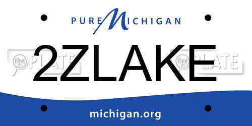 2ZLAKE Michigan License Plate