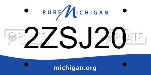 2ZSJ20 Michigan License Plate