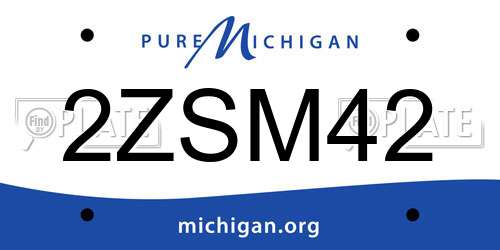 2ZSM42 Michigan License Plate