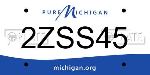 2ZSS45 Michigan License Plate