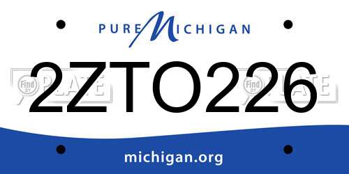 2ZTO226 Michigan License Plate