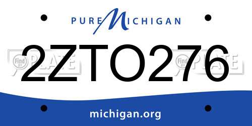 2ZTO276 Michigan License Plate