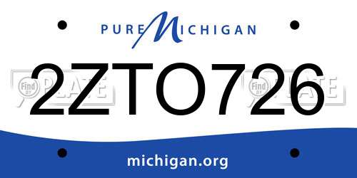 2ZTO726 Michigan License Plate