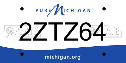 2ZTZ64 Michigan License Plate