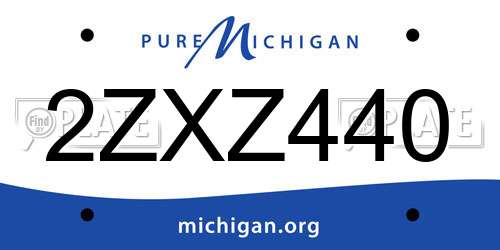 2ZXZ440 Michigan License Plate