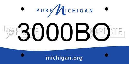 3000BO Michigan License Plate