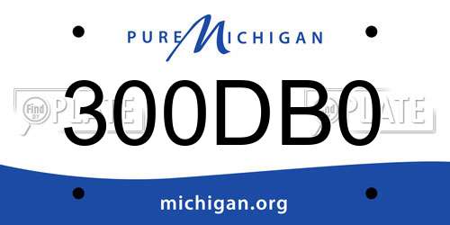 300DB0 Michigan License Plate