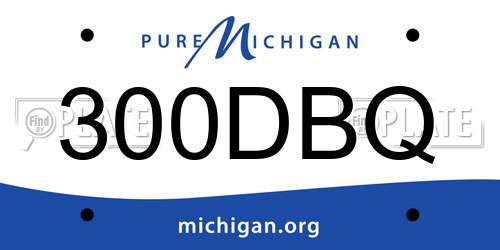 300DBQ Michigan License Plate