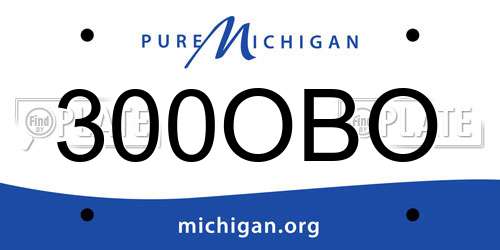 300OBO Michigan License Plate