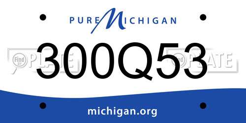 300Q53 Michigan License Plate