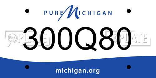 300Q80 Michigan License Plate