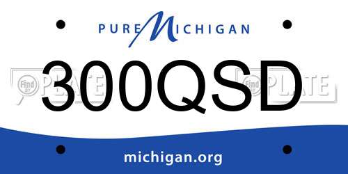 300QSD Michigan License Plate