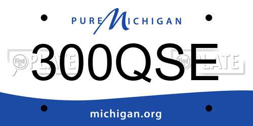 300QSE Michigan License Plate