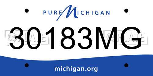 30183MG Michigan License Plate
