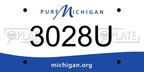 3028U Michigan License Plate