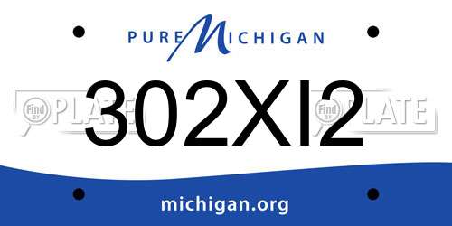302XI2 Michigan License Plate