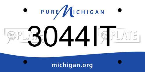 3044IT Michigan License Plate